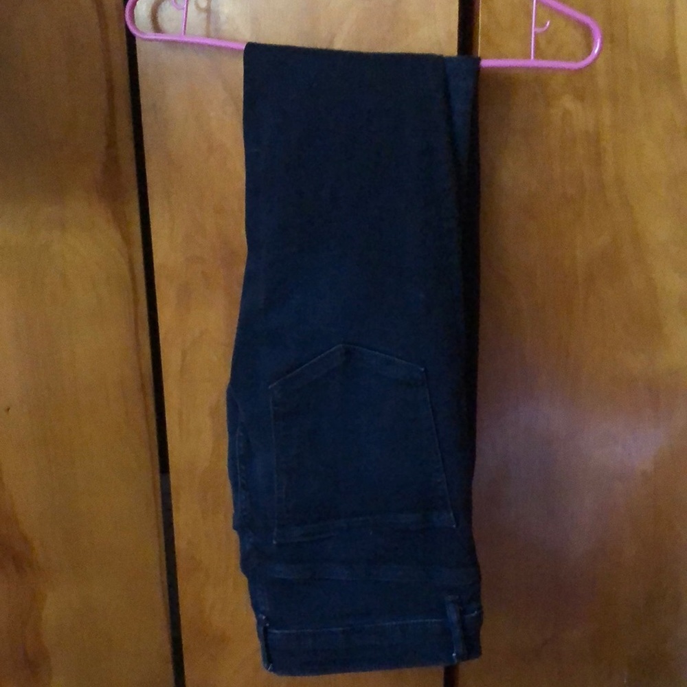 High rise dark wash skinny jeans
